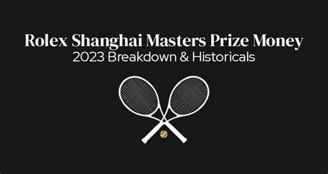 prize money for shanghai rolex masters|shanghai masters 2023 schedule.